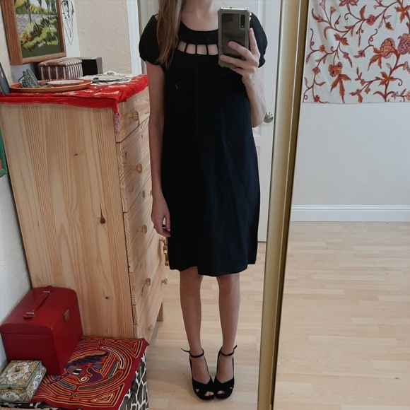 Sonia By Sonia Rykiel Cut Out Shift Dress 38 S/M - Picture 1 of 7